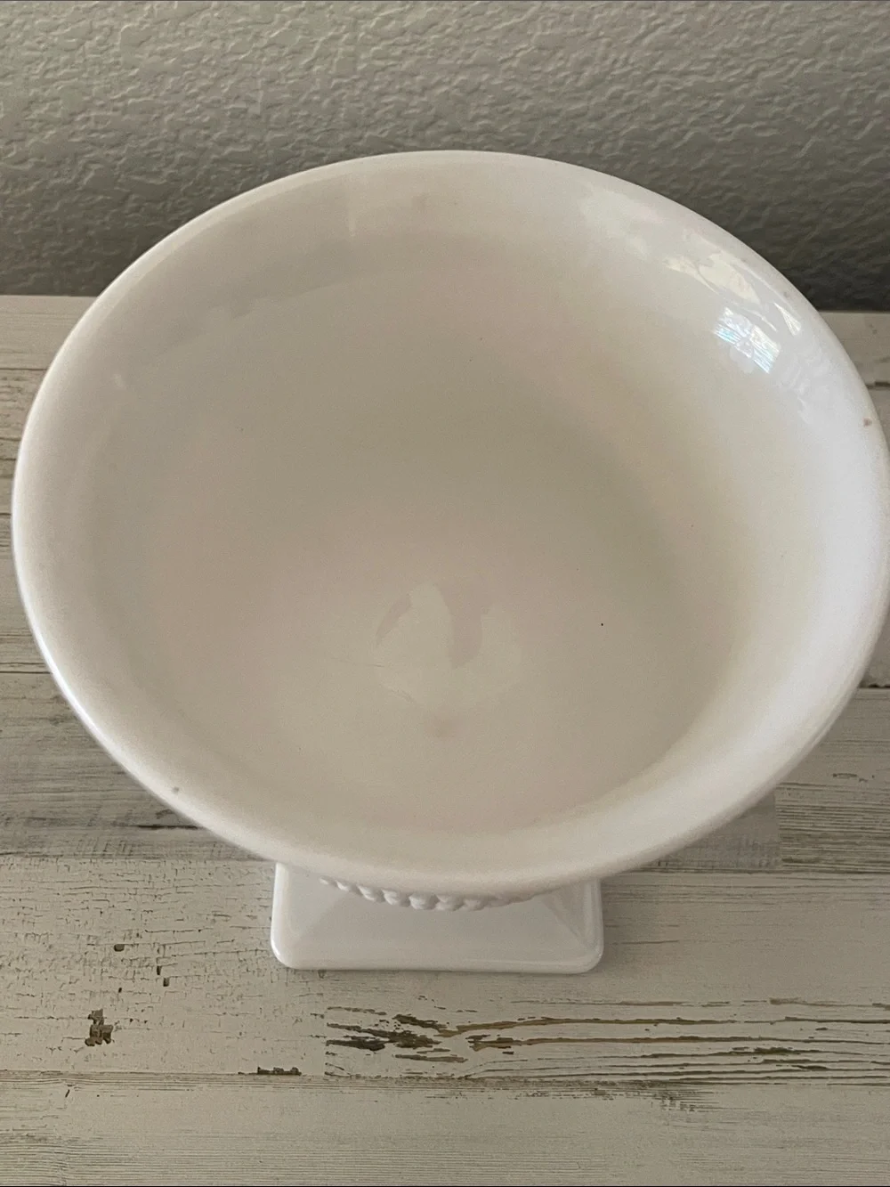 Vintage Westmoreland Style English Hobnail Milk Glass Pedestal Vase